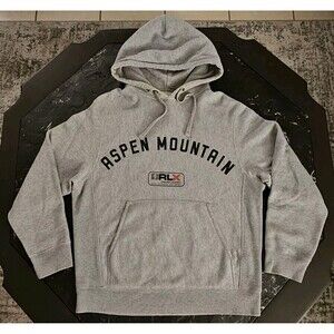 Ralph Lauren RLX Aspen Mountain Rare Vintage Hoodie Snowmass Mens S Polo